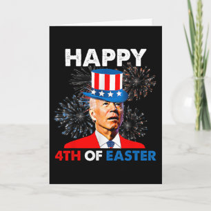 Tarjeta Joe Biden divertido 4 de julio Feliz 4 de Pascua U