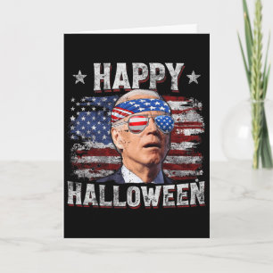 Tarjeta Joe Biden divertido 4 de julio feliz Halloween Ame