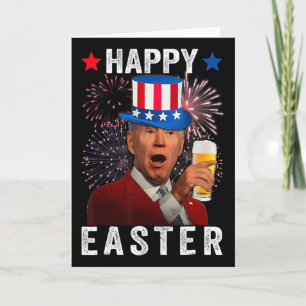 Tarjeta Joe Biden Divertido Confundió Feliz Pascua Con 4 D