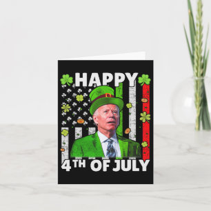 Tarjeta Joe Biden Divertido Feliz 4 De Julio Confundido Dí