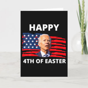 Tarjeta Joe Biden Divertido Feliz 4 De Pascua Confundido 4