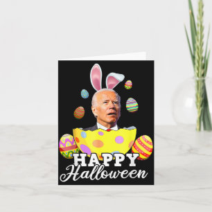 Tarjeta Joe Biden divertido Feliz Halloween Pascua confund