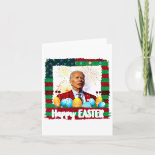 Tarjeta Joe Biden Divertido Feliz Pascua Confundido 4 De J