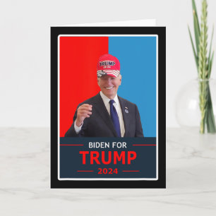 Tarjeta Joe Biden Divertido Para Elección De Trump 2024 Us