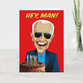 Tarjeta Joe Biden Hey hombre soy Biden mi lengua en los cu