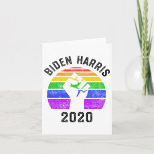 Tarjeta Joe Biden Kamala Harris 2020 Orgullo Gay Arcoiris 