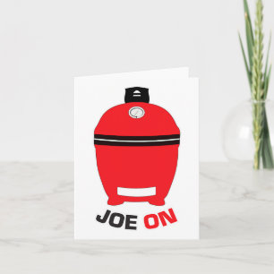 Tarjeta Joe En Red Bbq Gritando Bajo Y Lento Kamado Charco
