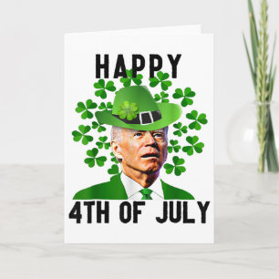 Tarjeta Joe Feliz 4 de Julio Confundido Divertido Biden Dí