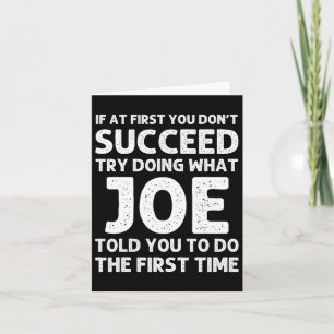 Tarjeta Joe Gift Nombre Personalizado Cumpleaños Funny Chr