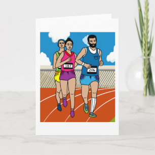 Tarjeta Jogging Marathon Runners Y Train