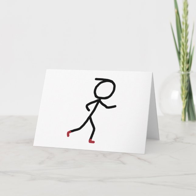 Tarjeta Jogging Stickman (Anverso)