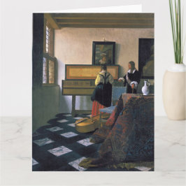 Tarjeta Johannes Vermeer, van Delft, The Music Lesson