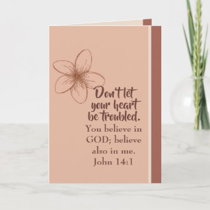 Tarjeta John 14:1 No dejes que tu corazón esté perturbado