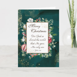 Tarjeta John.3:16 Dios amó al mundo, Navidades