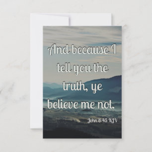 Tarjeta John 8:45 KJV Bible Scripture Fic Flamengo Plano