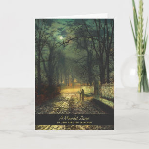 Tarjeta John Atkinson Grimshaw Un carril luna 1874