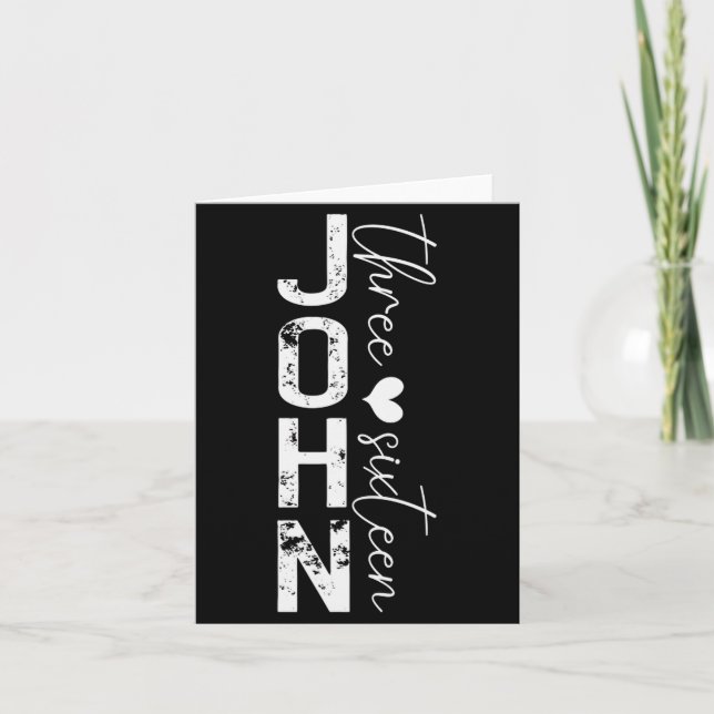 Tarjeta John divertido 3 16 Porque Dios amó tanto al mundo (Anverso)