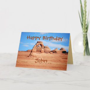 Tarjeta John Happy Birthday, Delicate Arch, Arches Utah