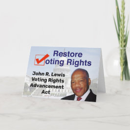Tarjeta John R. Lewis Voting Rights Advancement Act