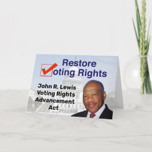 Tarjeta John R. Lewis Voting Rights Advancement Act