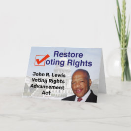 Tarjeta John R. Lewis Voting Rights Advancement Act
