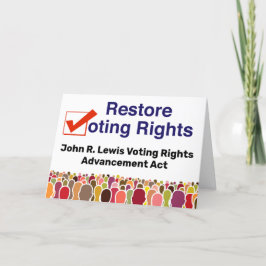 Tarjeta John R. Lewis Voting Rights Advancement Act