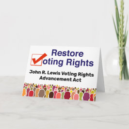Tarjeta John R. Lewis Voting Rights Advancement Act