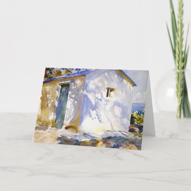 Tarjeta John Singer Sargent- Corfú: luces y sombras (Anverso)