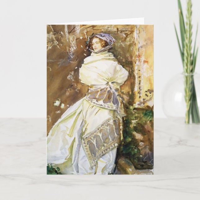 Tarjeta John Singer Sargent: El mantón de la cachemira (Anverso)