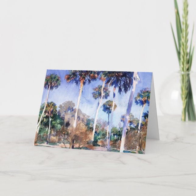 Tarjeta John Singer Sargent- Palmas (Anverso)