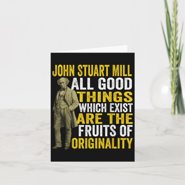Tarjeta John Stuart Mill Philosopher Cita Filosofía Teac (Anverso)