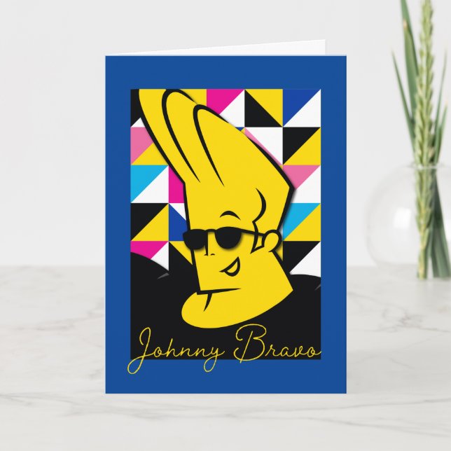 Tarjeta Johnny Bravo Pop Art Graphic (Anverso)