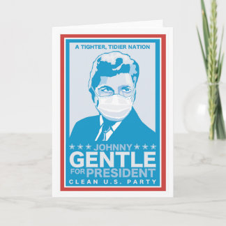 Tarjeta Johnny Gentle para presidente - Infinite Jest