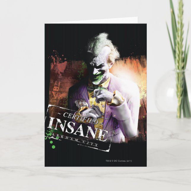 Tarjeta Joker - Certified Insane (Anverso)