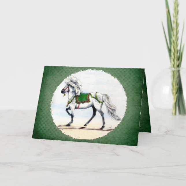 Tarjeta Jol Navidades Caballo Islandés (Anverso)