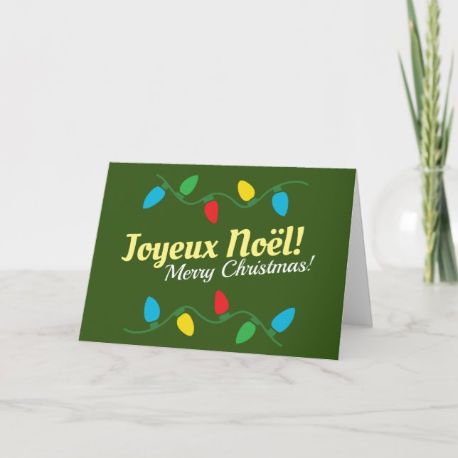 Tarjeta Jolie Carte de Noël avec Texte (Anverso)
