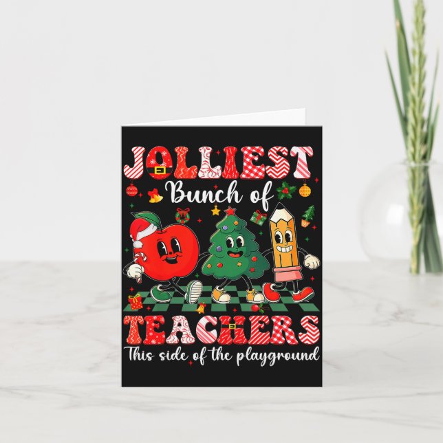 Tarjeta Jolliest Bunch Of Teachers Christmas Xmas Teacher  (Anverso)