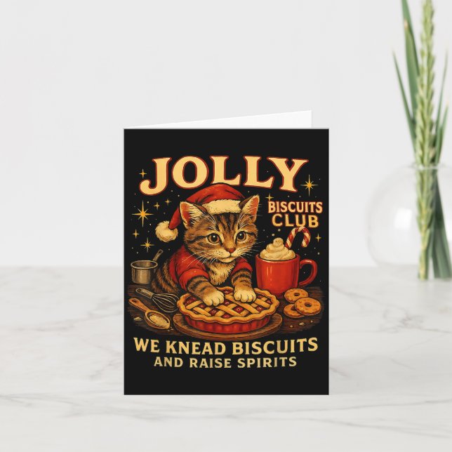 Tarjeta Jolly Biscuits Club We Knead Cat Xmas  (Anverso)