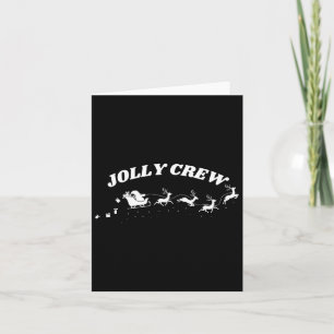 Tarjeta Jolly Crew Navidades divertidos renos de camisas S