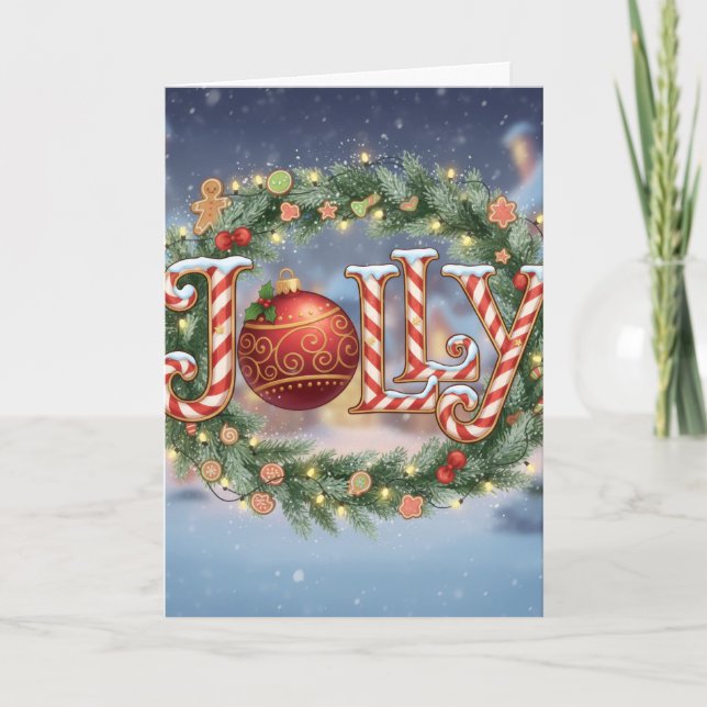 Tarjeta Jolly Holiday - Christmas Card (Anverso)