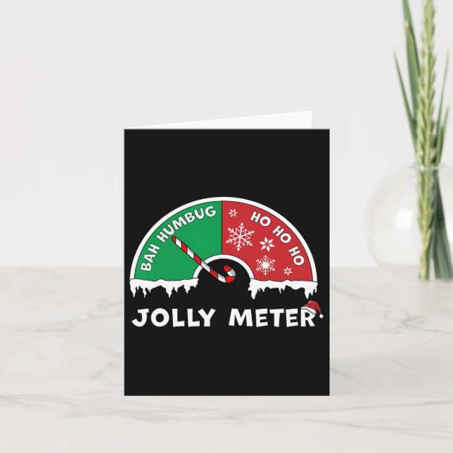 Tarjeta Jolly Meter Bah Humbug En Ho Ho Ho Ho Ho Ho Anti N (Anverso)