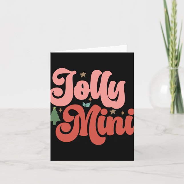 Tarjeta Jolly Mini Retro Groovy Christmas Holidays Toddler (Anverso)