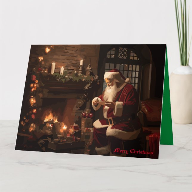 Tarjeta Jolly Old Saint Nick (Anverso)