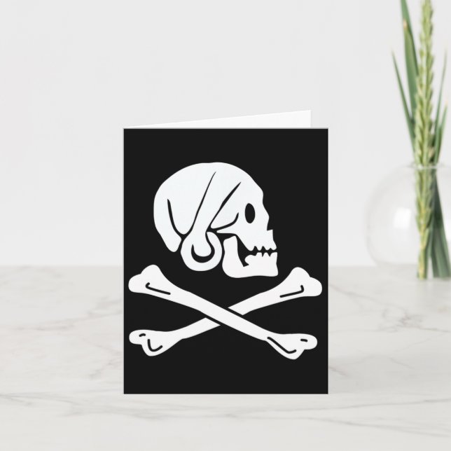 Tarjeta Jolly Roger Henry Cada bandera pirata (Anverso)