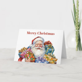 Tarjeta Jolly Santa Claus Navidades tradicionales