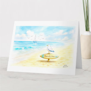 Tarjeta Jon Seagull - Paz y Amor