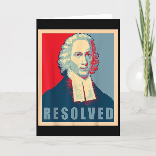 Tarjeta Jonathan Edwards Resolvió Calvinista Reformado  (Anverso)