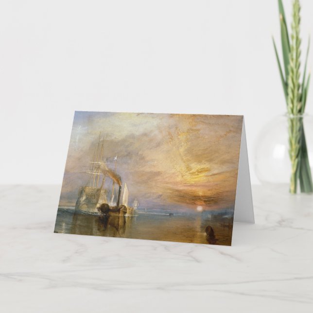 Tarjeta José Mallord Guillermo Turner el | el "Teme que (Anverso)