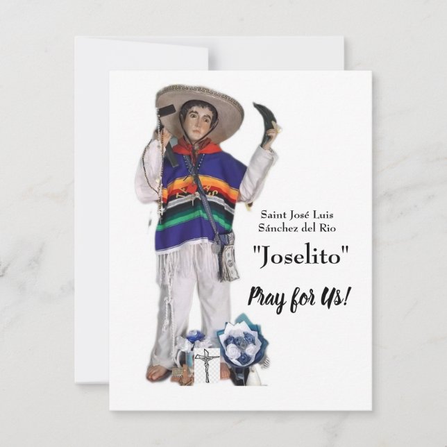Tarjeta Joselito Sánchez del Río (Anverso)