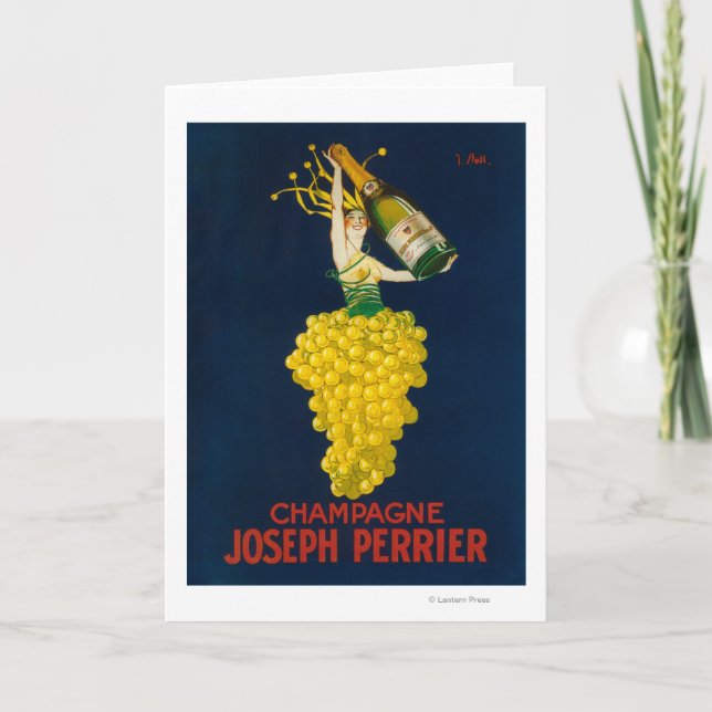 Tarjeta Joseph Perrier Champagne Poster Promocional (Anverso)